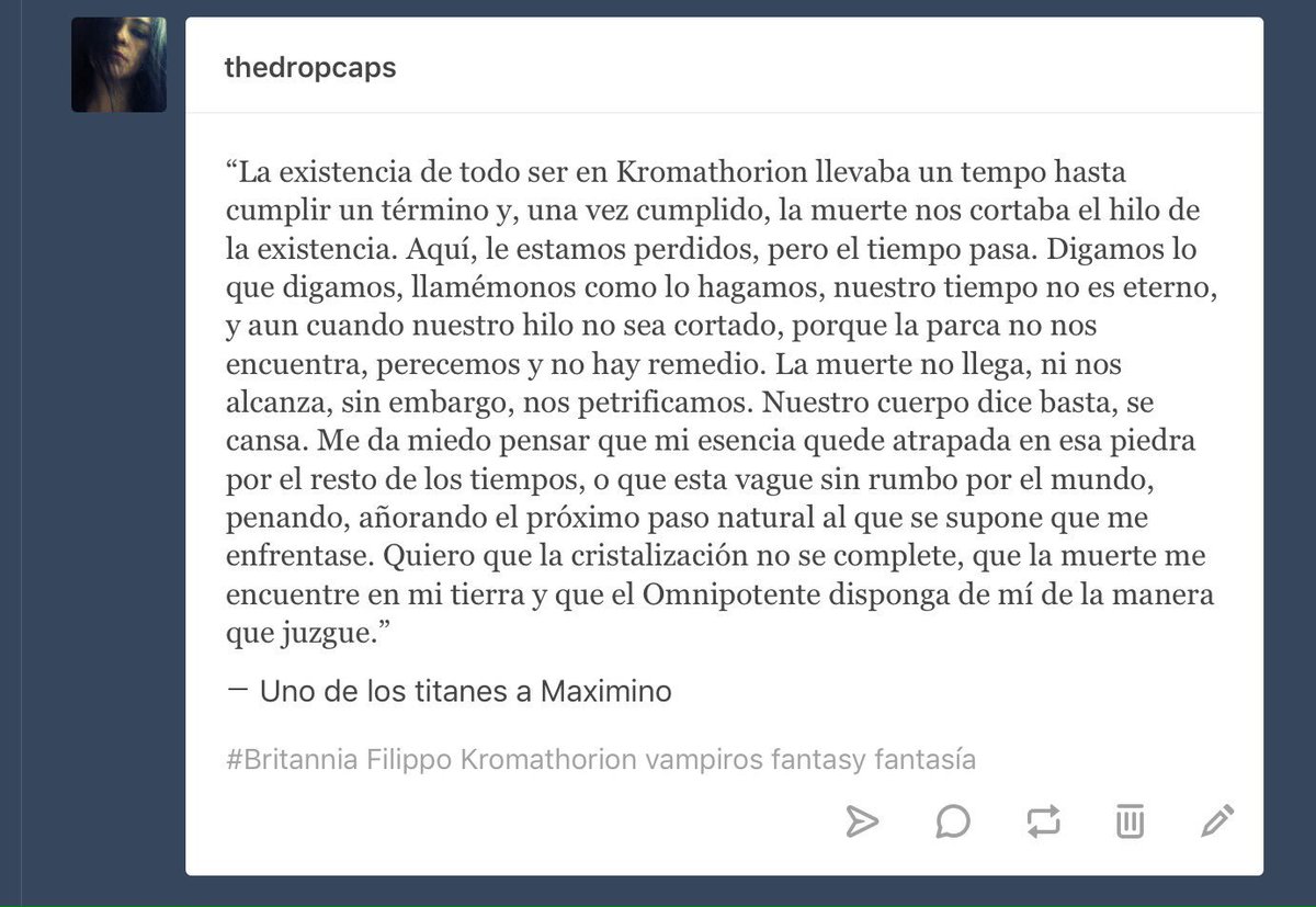 thedropcaps's tweet photo. "Me da miedo pensar en q mi existencia quede atrapada en la roca hasta el final d los tiempos." #Kromathorion #Britannia #vampiros #fantasía https://t.co/2VdeFpjoLv