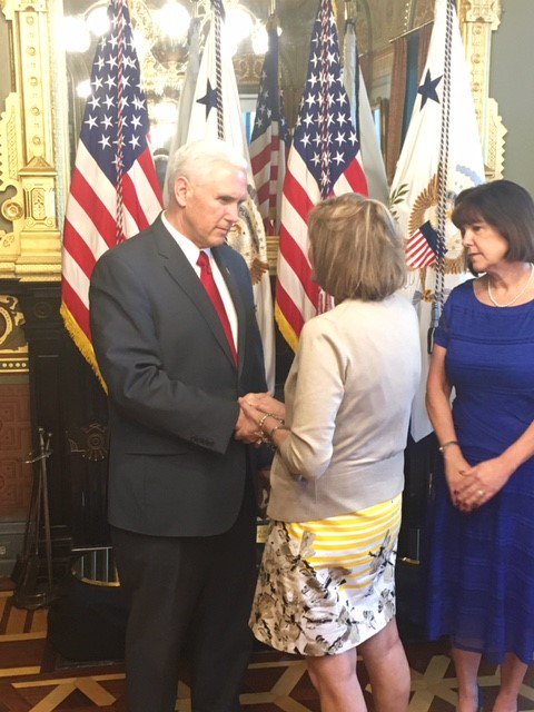 VP45's tweet image. These women &amp;amp; their families have sacrificed so much for our nation. On Gold Star Wives Day, Karen &amp;amp; I offer our thanks &amp;amp; prayers.