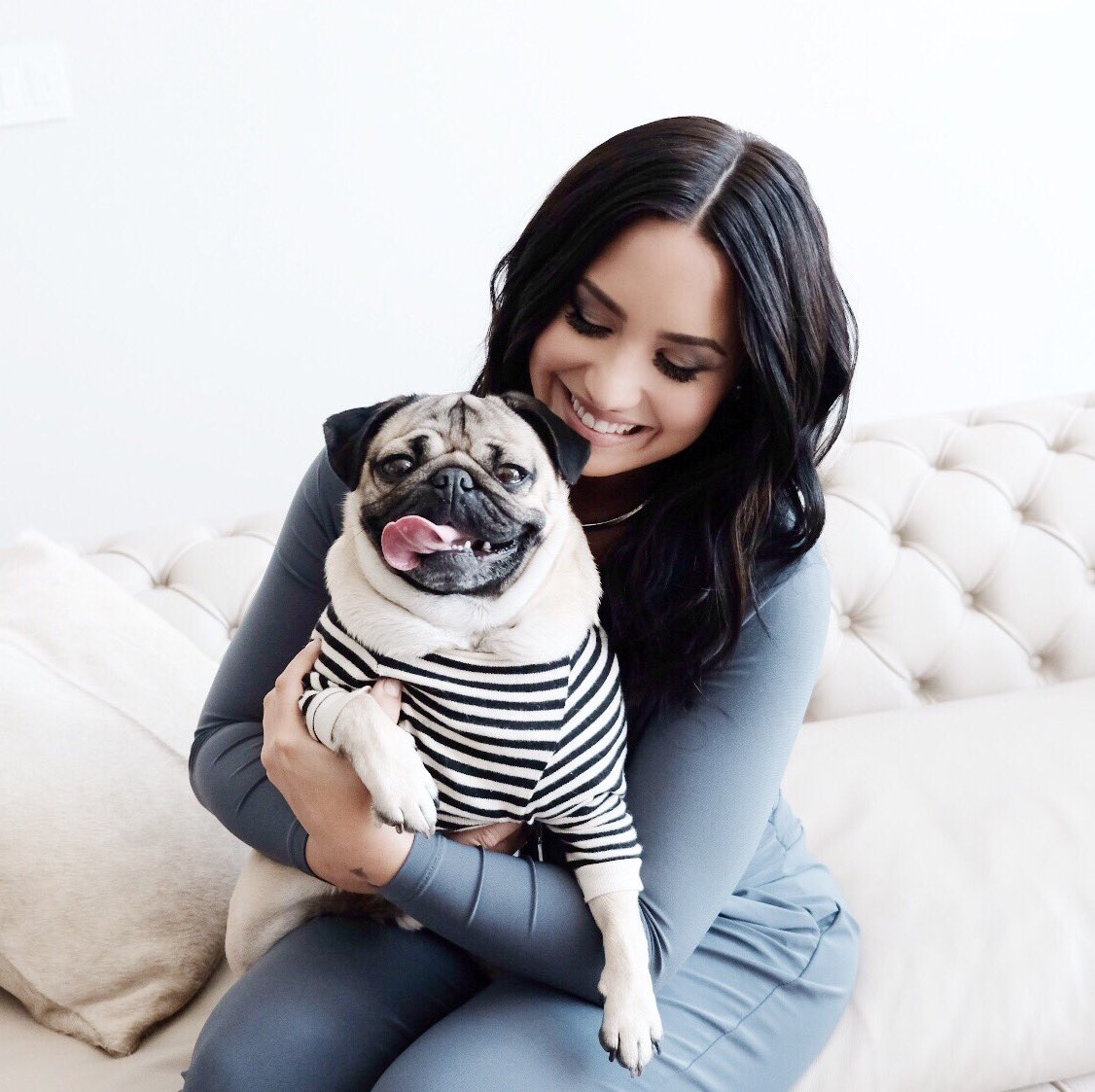 We can't stop smiling when we're together <a href="/ddlovato/">Demi Lovato</a>