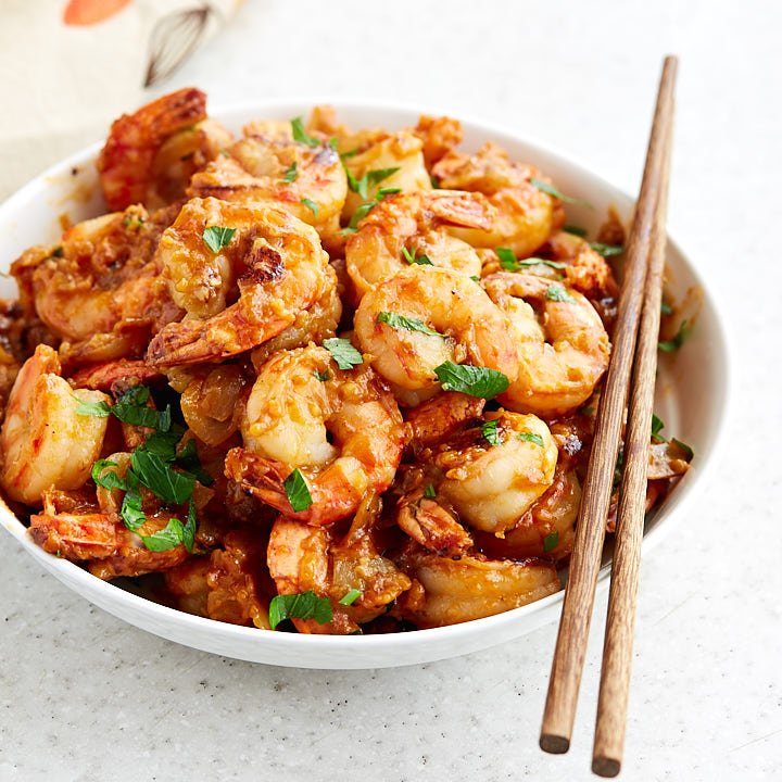 Prawns broiled asian sauce