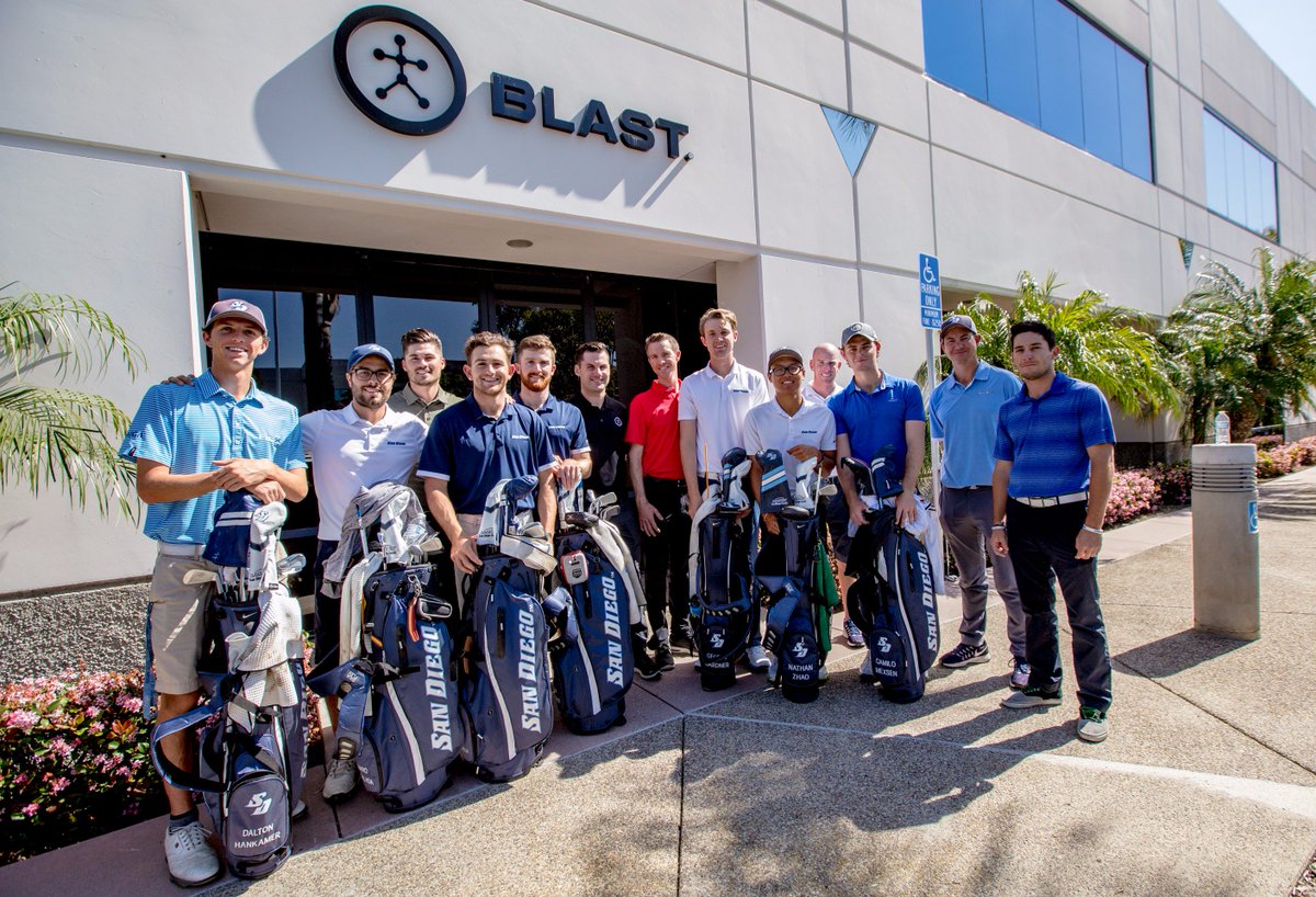 mitchfaux's tweet photo. Thanks to the #USD Men's Golf team for stopping by the @Blast_Golf #BlastLab. Go #Toreros! https://t.co/wArKlgeBtO