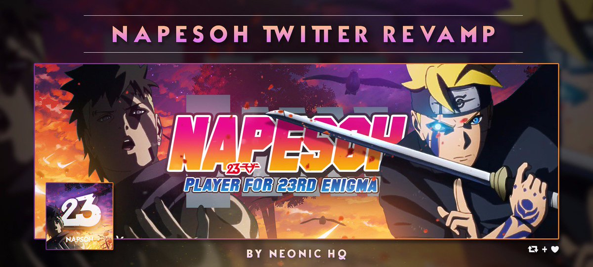 NeonicHQ's tweet image. @23Enigma_ @Napesoh @RhyArtists Boruto themed Twitter Revamp for Napsoh, LIKE AND RE-TWEET!!