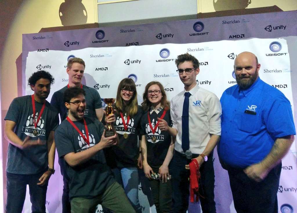 UbisoftToronto's tweet photo. Audience Choice Award
3rd place: Twin Switch
2nd place: Joustaposition
And 1st place goes to Unspokin #LevelUp2017 https://t.co/xYKHCj7KgF