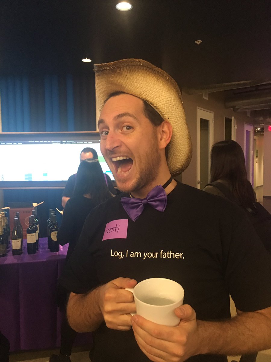 vampituity's tweet image. #splunkgirlgeekdinner. Your quipshirts go a long way w me @splunk