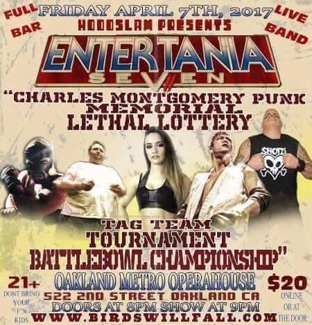 HOODSLAM's tweet photo. Next 5 in the CM Punk Memorial Lethal Lottery Battle Bowl Tag Team Tournament: @BatManuelFTF, FONG, @lauraclarejames, Ryu &amp; @Coach__Nuggs! https://t.co/ZnHMeECKKx
