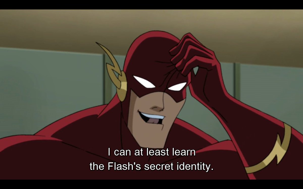 I can at least learn the Flash's secret identity.