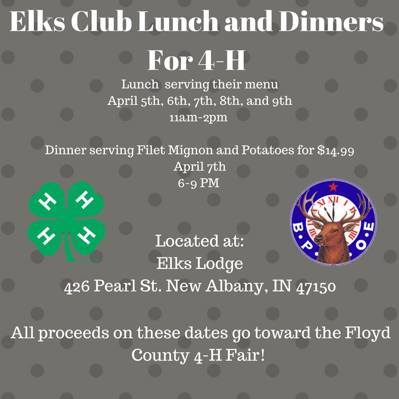 Come out this week and share with family and friends! All proceeds help our fair be better and better! #floydcounty4h