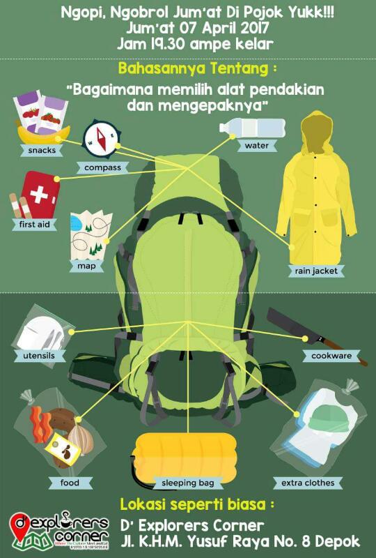 #PernahMenjadiPendaki (@jelangkung_indo) on Twitter photo Haee kawan. Yg punya waktu luang nih. Datang Ngopi, ngobrol jum'at malem di pojok. Bahas ttg alat2 pendakian yuks. Di <a href="/D_Explorers/">D' Explorers Corner</a> . Haee kawan. Yg punya waktu luang nih. Datang Ngopi, ngobrol jum'at malem di pojok. Bahas ttg alat2 pendakian yuks. Di <a href="/D_Explorers/">D' Explorers Corner</a> .