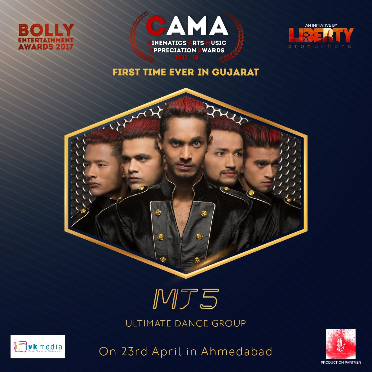 #MJ5 at the biggest #awards night for the #1st time in #Gujrat #Ahmedabad !
Bolly #Entertainment Awards 2017 CAMA !
<a href="/TathastuP/">Tathastu Productions</a> #Liberty
