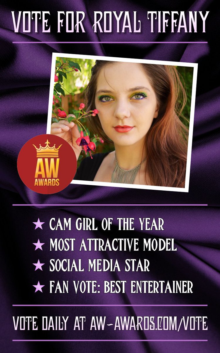 TiffRoyal's tweet photo. Click the link below to vote for me in all four categories! Vote daily! 💋 @awawards1 @XotikaTV #awsummit #bitcoin
 https://t.co/gHzNPwm5UA https://t.co/kYRzjMgciS