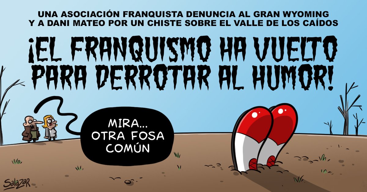 eljueves's tweet photo. El primer enemigo de los fachas no es la izquierda, es el sentido del humor. ¡Nuestro a apoyo a El Intermedio! 
https://t.co/M6D7IwSnKq https://t.co/CP8tS26APP