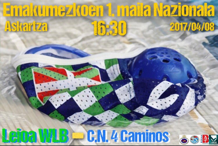 leioawaterpolo's tweet photo. Último partido como locales en la #1DF. ¿Vendrás a despedirnos? #leioawaterpolo #waterpolo @RFEN_directo @cn4caminos @leioaudala https://t.co/nGrdt5NskA