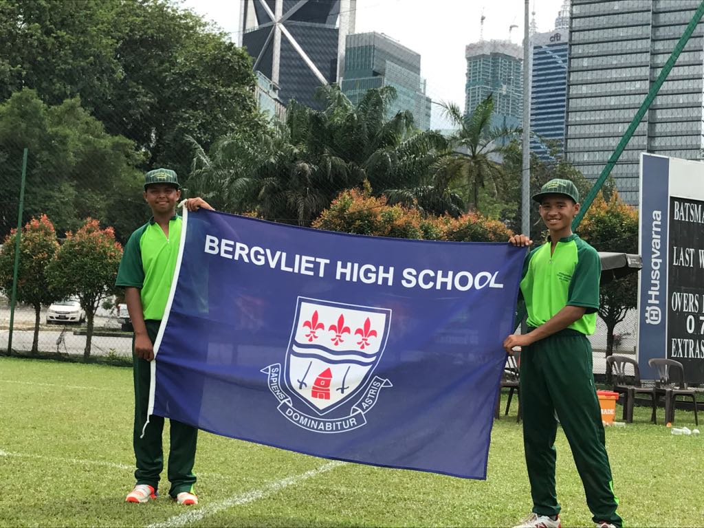 Sohail Munnik &amp; Justin Wareley representing #BergvlietHighSchool &amp; #Strandfontein in Malaysia, for Invitational SA Schools u15 cricket team