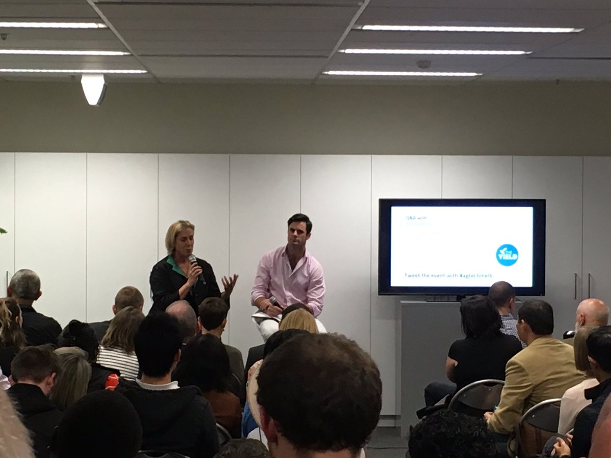 CalFoulner's tweet photo. "You are never going to change the world without scale". @ros_harvey spinning yarns about her journey to end up running @theyield @SproutX_ https://t.co/OeErnqLaa4