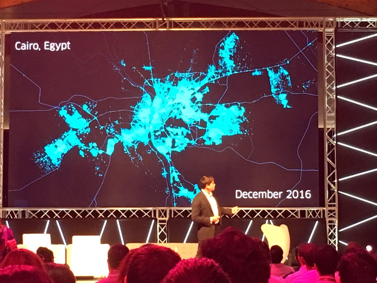 stepconference's tweet image. #Cairo is one @Uber 's greatest success stories. The map shows the amount of trips taken in December 2016 #STEP2017