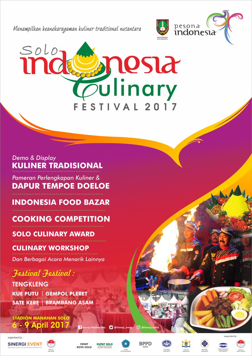 Hari ini Solo Indonesia Culinary Festival dimulai :) #SICF2017 akan berlangsung pada 6-9 April 2017 di Stadion Manahan #KotaSolo Gratis :)