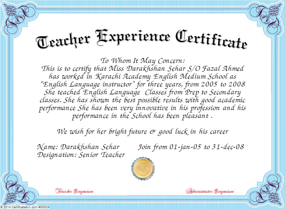 English Teacher Experience Certificate Sample Master Of Template Document english-teacher-experience-certificate-sample-master-of-template-document