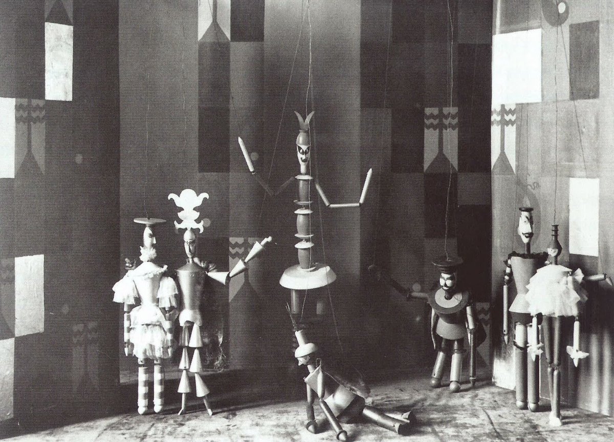 womensart1's tweet photo. Dada puppets designed by Swiss Dada and abstract artist Sophie Taeuber-Arp #womensart https://t.co/0wqdGqmbUU