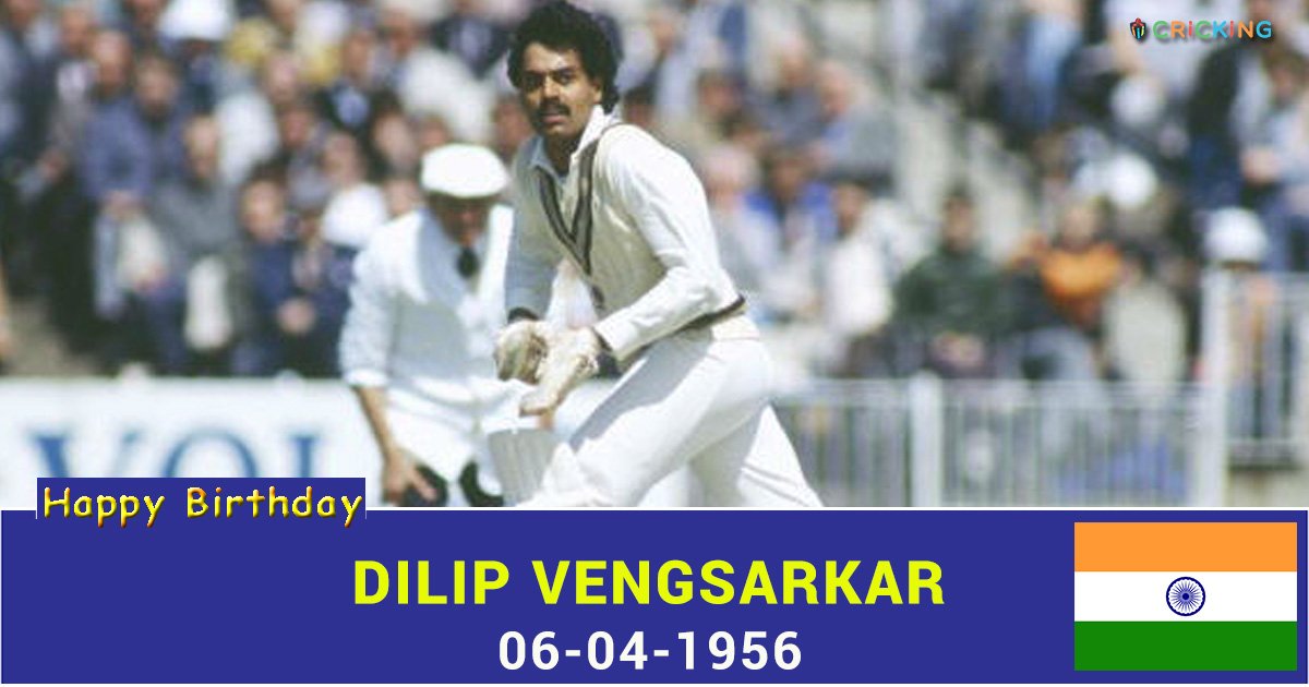 Happy Birthday Dilip Vengsarkar. The former Indian cricketer turns 61 today. 