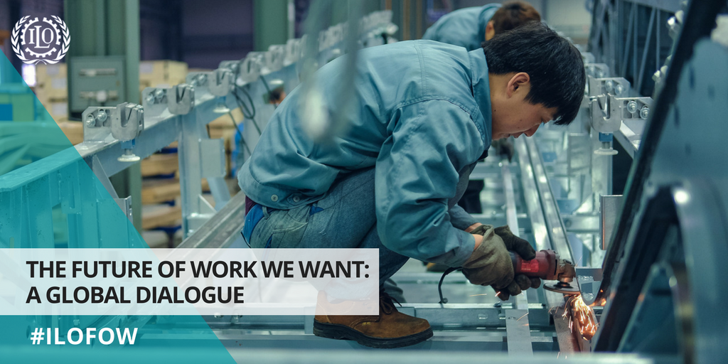 realsteventobin's tweet photo. Today and tomorrow, experts will gather at the ILO to discuss the #FutureofWork. Webcast begins soon https://t.co/WWAivbheZN #ILOFOW https://t.co/n9dRNuAZhA
