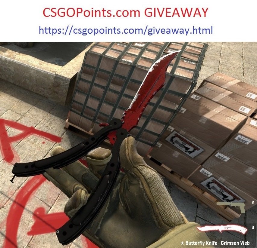 CSGOPoints's tweet image. #CSGOGiveaway #Giveaway #CSGO #CSGOSkins
★ Butterfly Knife | Crimson Web (Field-Tested)
Enter here: csgopoints.com/giveaway.html 🤗