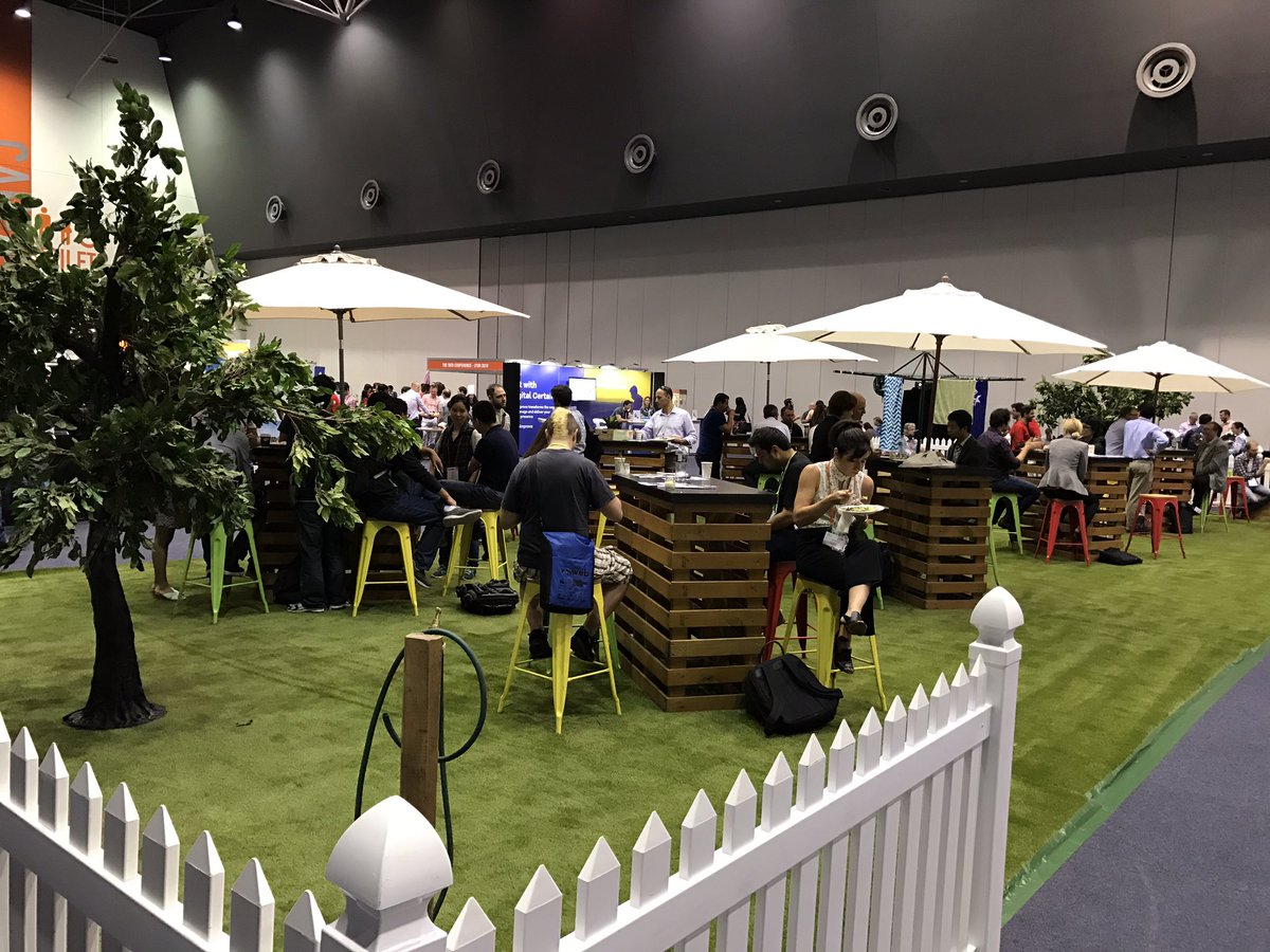 deepsensor's tweet photo. Can't say we have ever eaten a conference lunch in a backyard! This cool setup has our #DeepSensor guests talking @WebFestPerth #www2017 https://t.co/cYRau5rwZo
