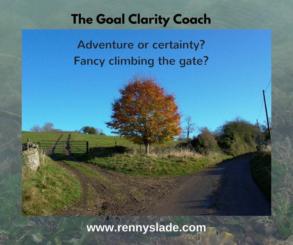 rennyslade's tweet image. Adventure or certainty? Fancy climbing the fence?
#goalclarity #thewiselearner #notimetowaste #fireinyourbelly rennyslade.com