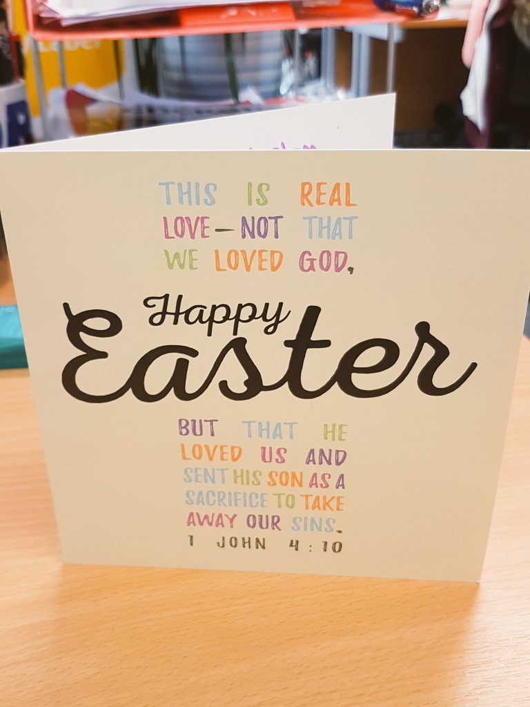Thorpey55's tweet photo. Lovely card from the Christian Union! @BGULincoln @BGUChaplaincy #Easter #OneBGU #StudentRecruitment #BGU https://t.co/eW8CcBbrmm