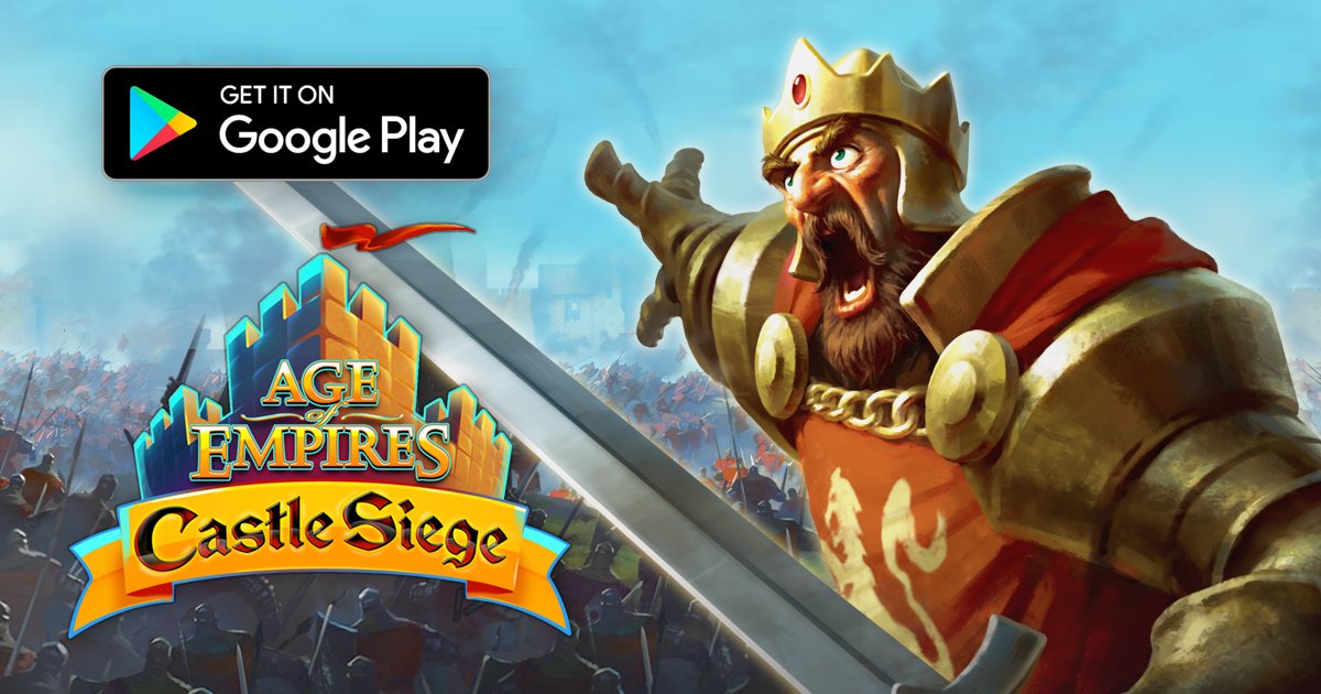 OfficialAoECS's tweet photo. Age of Empires: Castle Siege is now available worldwide on the Google Play Store and join the siege today! https://t.co/Isl2Mz4Xv2 https://t.co/qxGjre151L