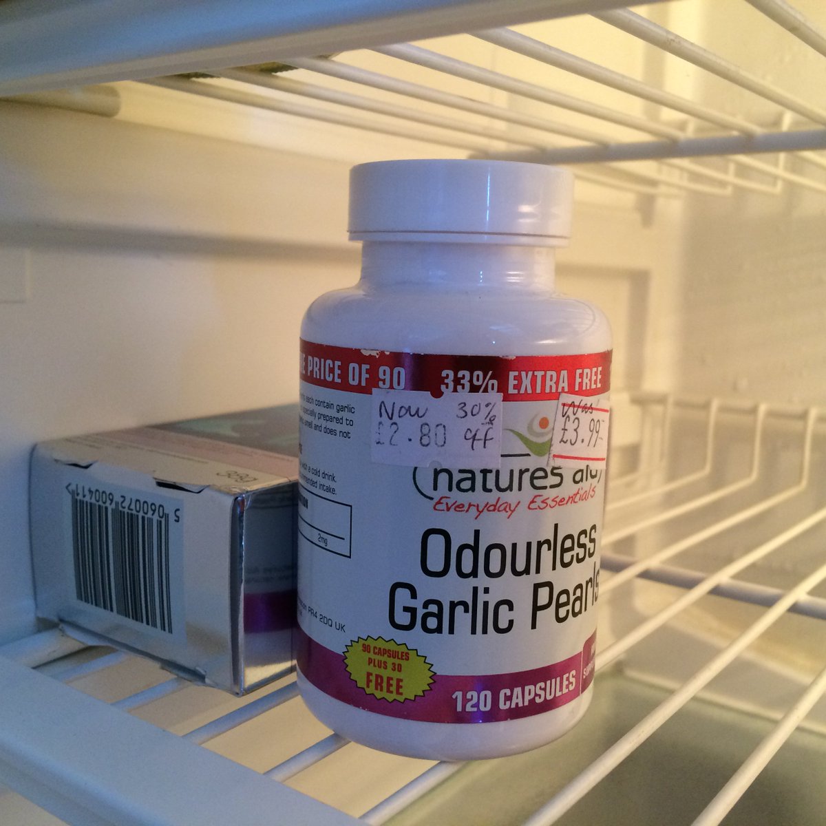 When your fridge is pretty empty but you got garlic capsules to keep you mosquito free this summer 😄👌👍 30% off for the rest of April