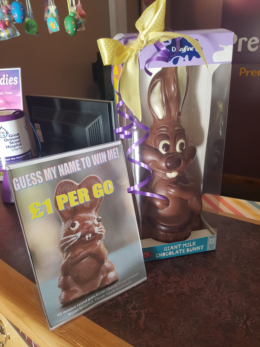 We're ready for Easter at Ross-on-wye Premier Inn! Lots of goodies up for grabs, raising lots of dosh for gosh 💜