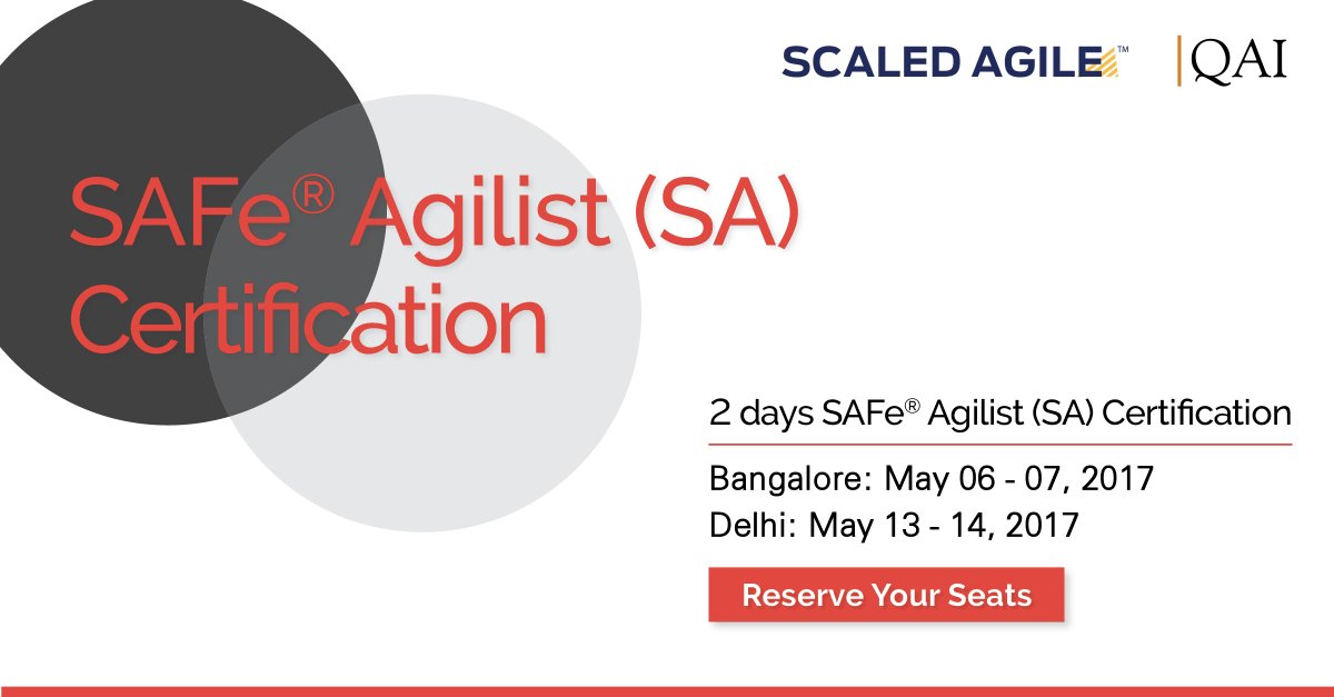 Lead an enterprise agile transformation by leveraging the Scaled Agile Framework. Attend the two-day workshop goo.gl/lVbxbB