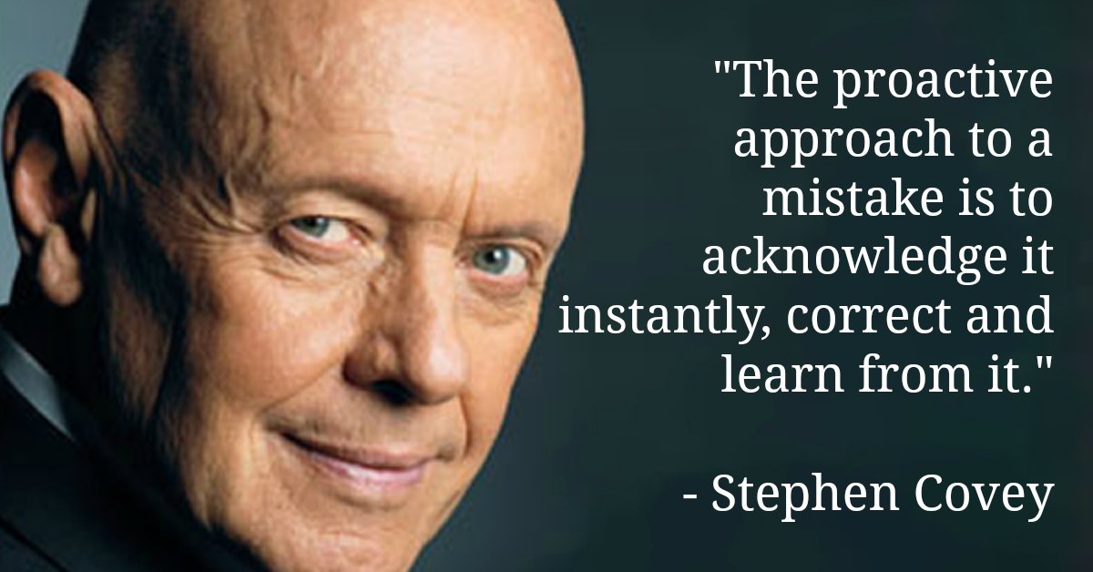 jstorres's tweet image. "The proactive approach to a mistake is to..." - Stephen Covey - Read more =&amp;gt; ow.ly/HtrAm 