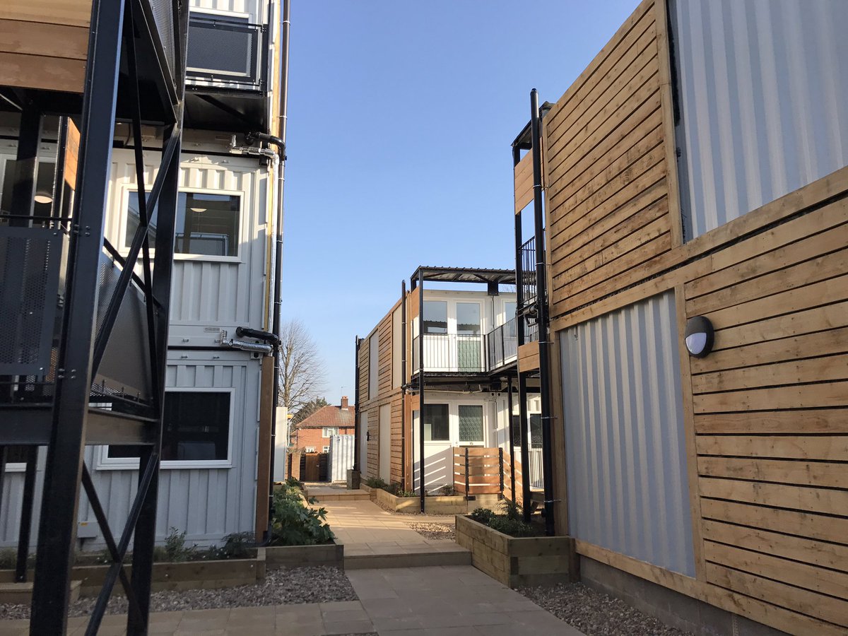 BBCRadioLondon's tweet image. Would you like to live in a shipping container? @EalingCouncil are solving the homeless crisis with these new temporary homes @QEDProperty