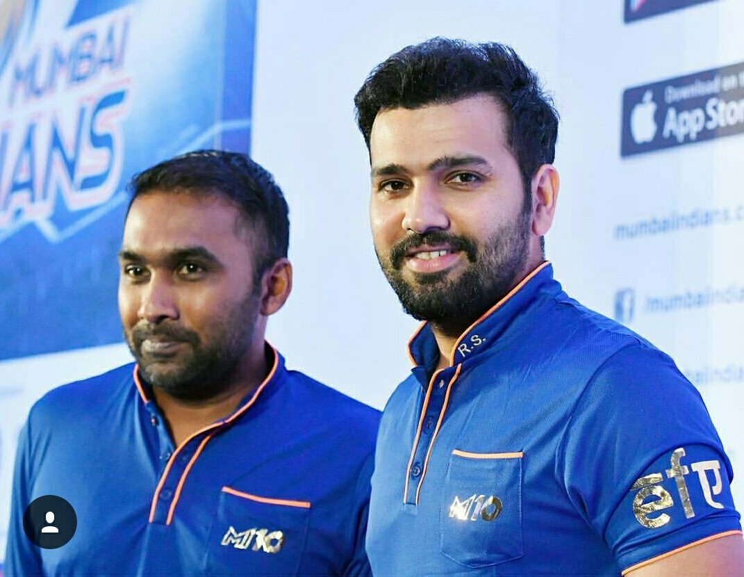 All d best Hero!! @mipaltan #RohitSharma #RPSvMI @ImRo45 @MahelaJay #BleedBlue #CricketMeriJaan