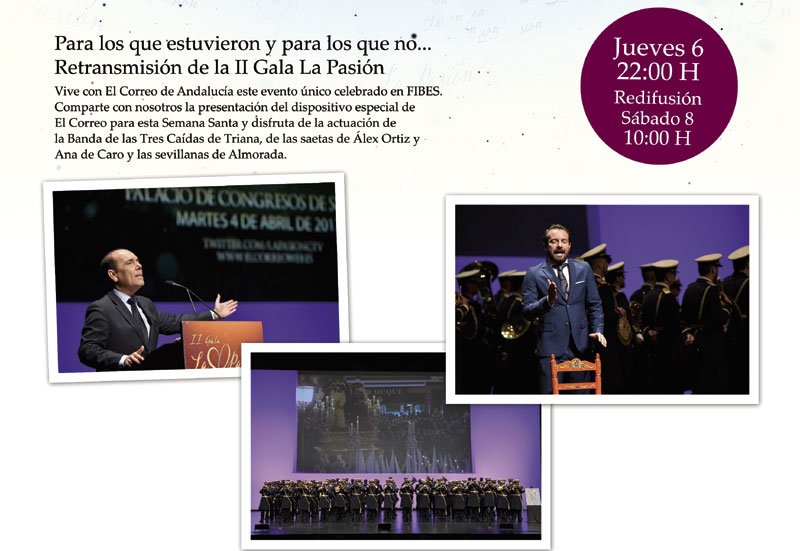 elcorreoweb's tweet photo. Para los que estuvieron y para los que no... Hoy a las 22.00 horas y el sábado a las 10.00 hs Gala @LaPasionCTV con @GRayoVictor https://t.co/GA1Q93G6VW