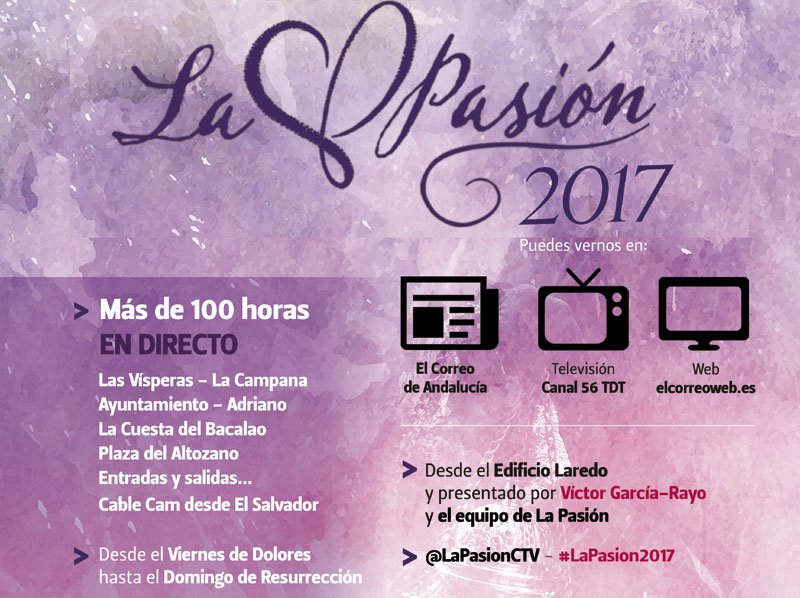 elcorreoweb's tweet photo. Desde mañana, Viernes de Dolores, más de 100 horas en DIRECTO con @GRayoVictor y todo el equipo de @LaPasionCTV #SSantaElCorreo https://t.co/pNbUYiSgKy