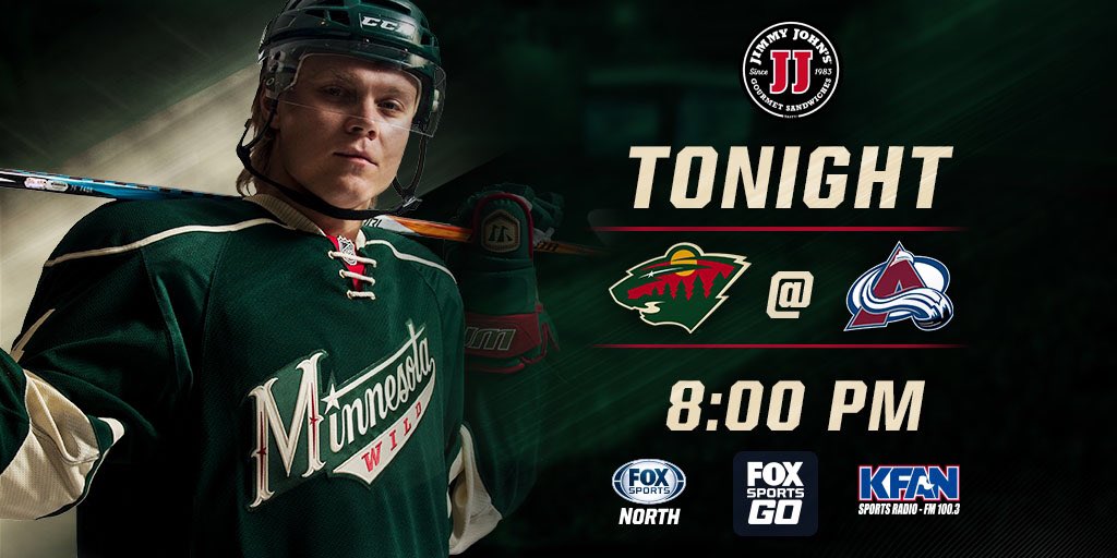 mnwild's tweet photo. #mnwild is in Colorado tonight. 

🕗 8 p.m. CT | 📺 @fsnorth  | 📻 @KFAN1003  | 🖥 #FOXSportsGO | 📱#MINvsCOL, #FreakyFastGameDay https://t.co/IwilDU9X3V