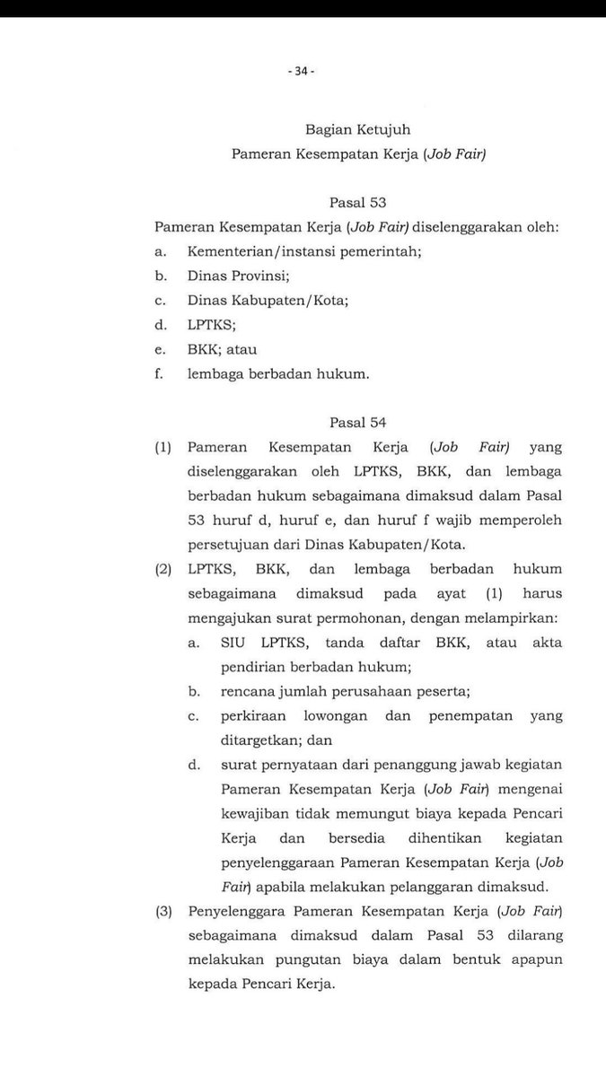 JobsScholarship's tweet photo. @KemnakerRI @KPK_RI @DivHumasPolri Peraturan Menteri Ketenagakerjaan
No 39 Tahun 2016
Pasal 54 Ayat (3). Call-Center : 1500133 #SidakJobFair https://t.co/YXmiFZ4FpQ