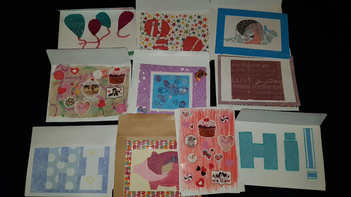 cardzforkidz's tweet photo. Here's a glimpse of the 10 cards we got from #BrookfieldHighSchool in WI thanks to @aafcs. #sayyestofcs #sayyestocreativity #everycardcounts https://t.co/HS3zsVieYF