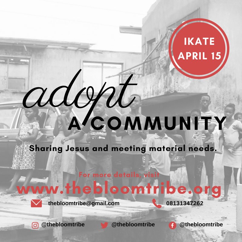 thebloomtribe's tweet photo. This Easter, The Bloom Tribe will be visiting Ikate, a less privileged community in Surulere Lagos! https://t.co/JxHJ76jmjJ