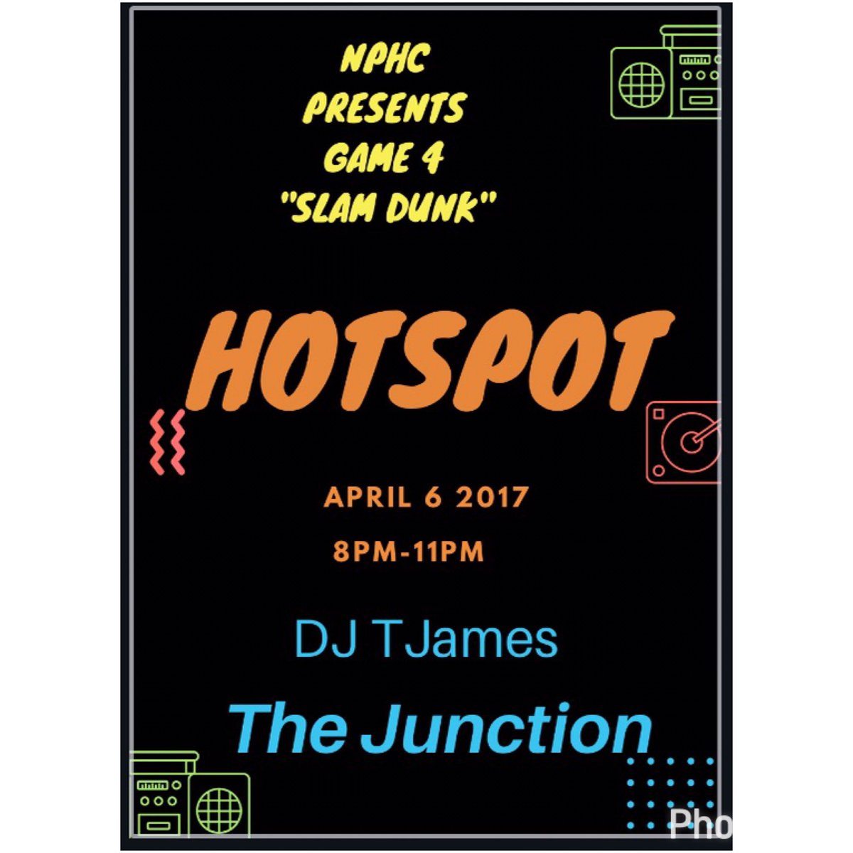 NPHC_MSSTATE's tweet image. Join NPHC for our HotSpot in the Junction, TONIGHT  at 8pm! DJ TJames will be on the 1s and 2s! You don't wanna miss this!