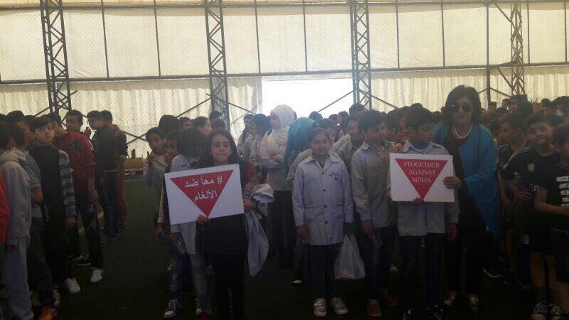 UNDP_Lebanon's tweet photo. Zahle rally paper event organized by LMAC as part of the international day for mine awareness, thanks to @EUinLebanon.
#TogetherAgainstMines https://t.co/YgJ60sPeo9