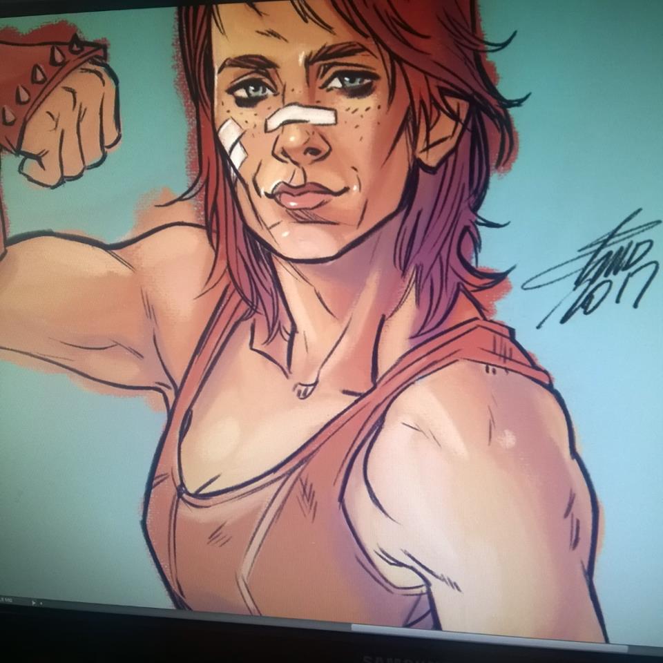 TheMeeDes's tweet photo. I couldn't left her as rough doodle/sketch π DAT ARMZ π #workinprogress #cait #fallout4 #myArt #themeedes #drawing https://t.co/GE4PPuZskd