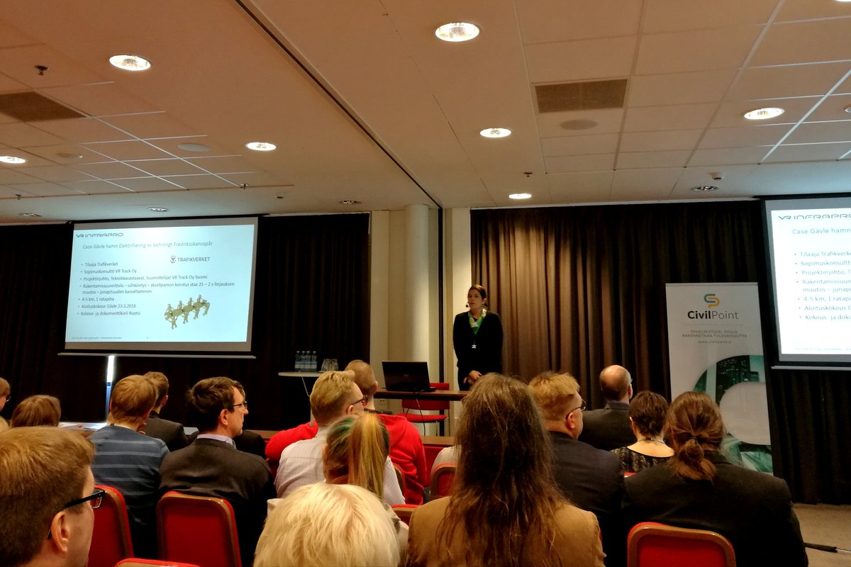ArkanceSystemFi's tweet photo. Kokemuksia radan rakentamissuunnittelusta Ruotsiin - Case Gävle Hamn. Katriina Hassi @VRtrack #Vianovapäivät https://t.co/T44UWG4USE