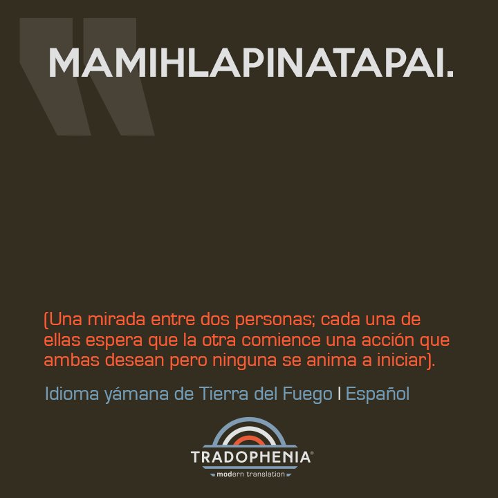 Un clásico del idioma yámana de Tierra del Fuego... ¡más específico imposible! #TranslationChallenge #Languages #translate