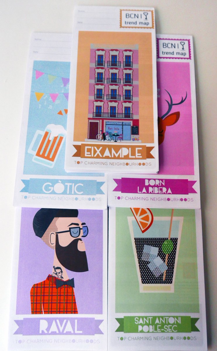 destinationbcn's tweet image. Discover #Barcelona with @BcnTrendmap. Their trendy neighbourhood maps are waiting for you when you book your stay with us!