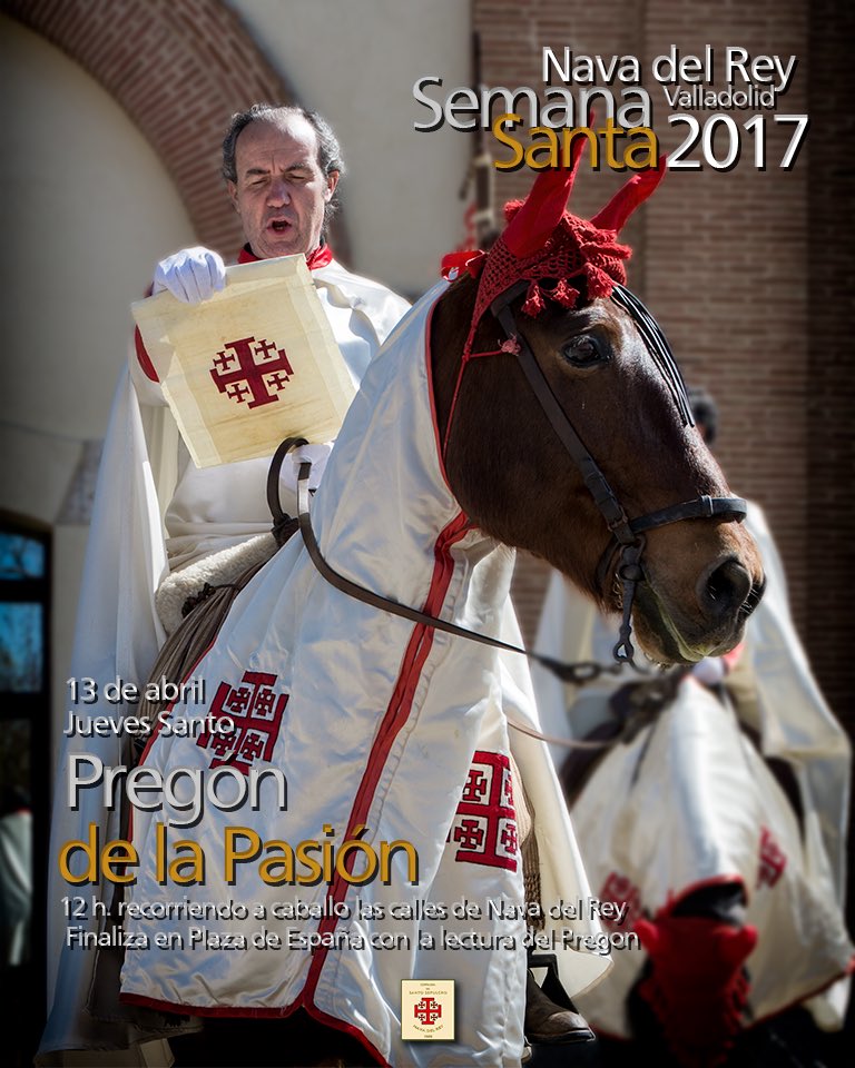 PROGRAMACIÓN #SSantaNavadRey17 #JuevesSanto 12h Pregón de la Pasión facebook.com/S.Santa.Nava.d… #HeaquilaPasion #pregonpasion