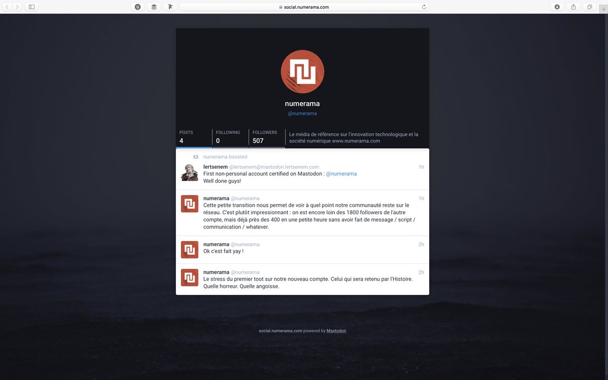 Numerama's tweet photo. Pourquoi nous avons créé notre instance Mastodon - https://t.co/wQw9wLSkKs https://t.co/iMdJyBtpbK