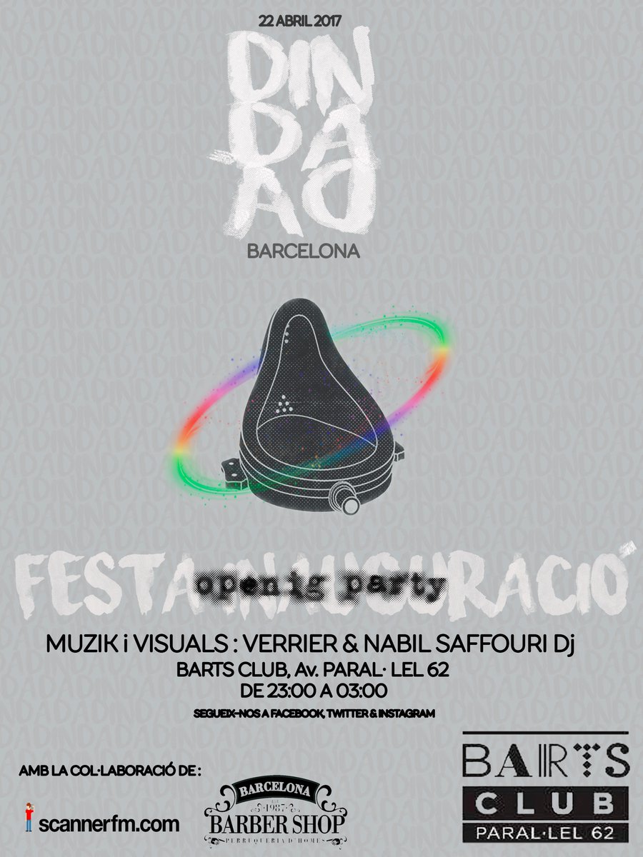 dindada_bcn's tweet photo. Ya tenemos cartel para la #openparty @dindada_bcn. 22 ABRIL en la Sala Barts Club. #dj #nabilsaffouridj #verrierdj #party #barcelona #dance https://t.co/5Cbzd7ejQ3